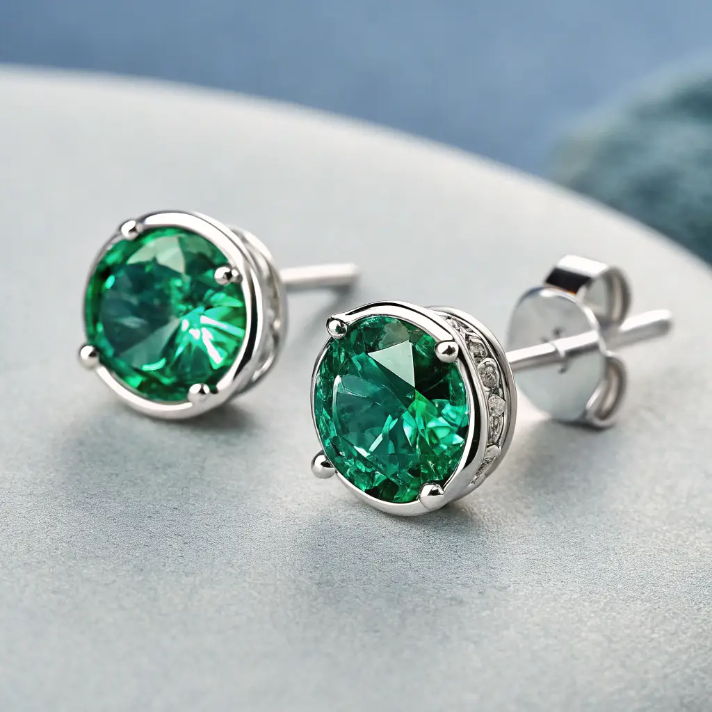 Emerald Stud Earrings